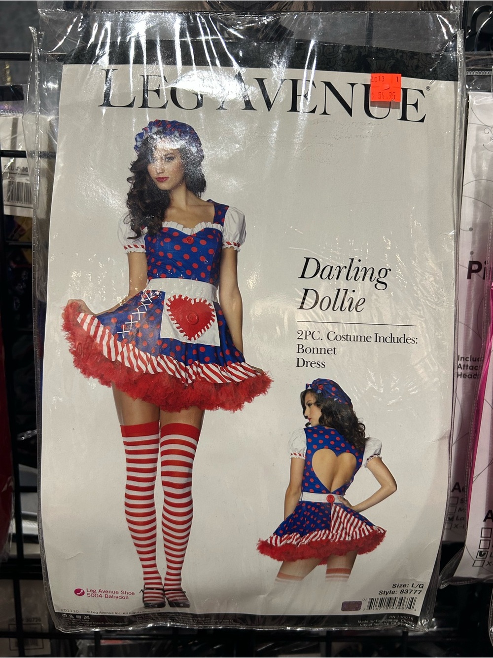Leg Avenue Darling Dollie Costume - Blue, Red & White